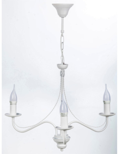 Żyrandol prowansalski KATRIN 3 BIAŁY
