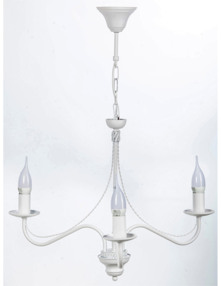 Żyrandol prowansalski KATRIN 3 BIAŁY