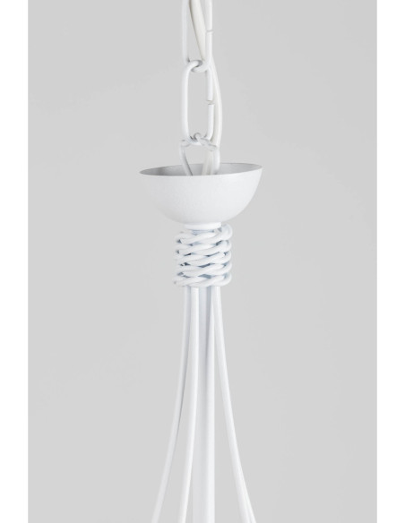 Żyrandol prowansalski KATRIN 5 AB BIAŁY / LAWENDA