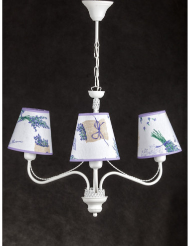 Żyrandol prowansalski KATRIN 3 AB BIAŁY