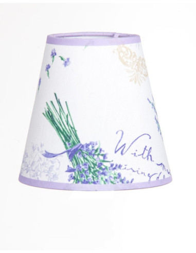 Abażur stożek lawenda Fi-15/Fi-9/H-14,5 E-27