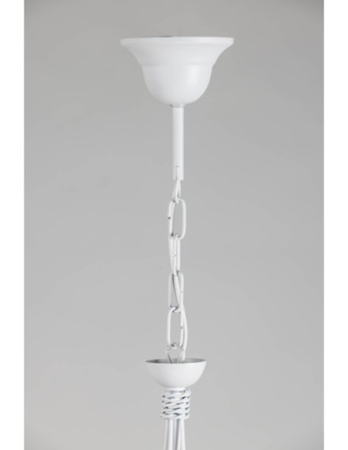 Żyrandol prowansalski KATRIN 5 AB BIAŁY/ KWIAT...