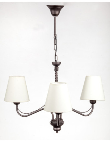 Żyrandol prowansalski KATRIN 3 AB WENGE/ECRU