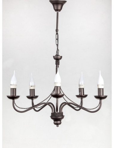 Żyrandol prowansalski KATRIN 5 WENGE