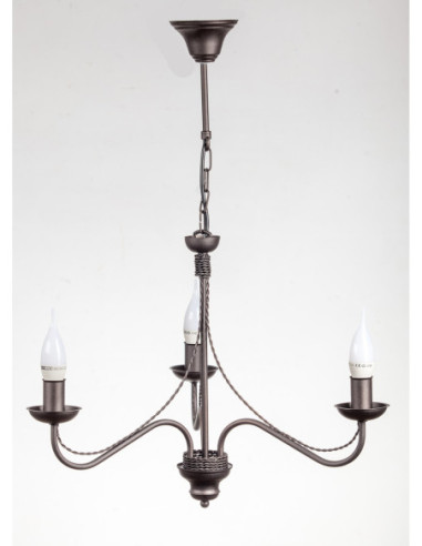 Żyrandol prowansalski KATRIN 3 WENGE