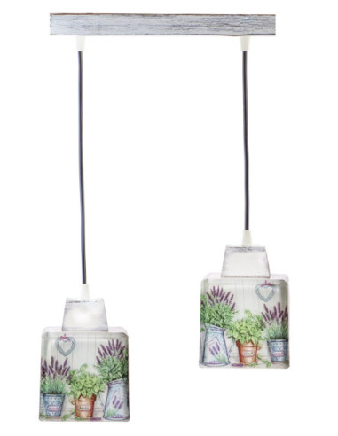 Lampa wisząca SCANDIA LAWENDOWY OGRÓD 2L