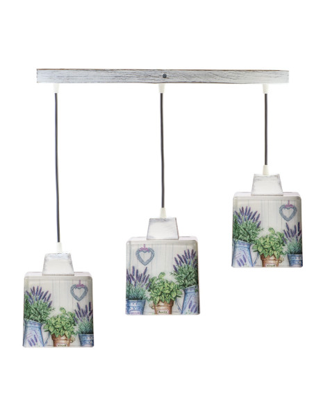 Lampa wisząca SCANDIA LAWENDOWY OGRÓD 3L