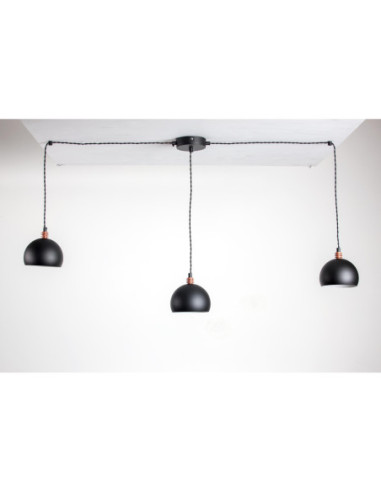 Lampa pająk TESTER 3NP/CZARNY/CZARNY