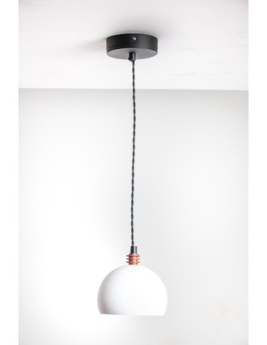 Lampa wisząca TESTER 1L /BIAŁA/CZARNY