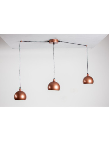 Lampa pająk TESTER 3NP/MIEDŹ/MIEDŹ