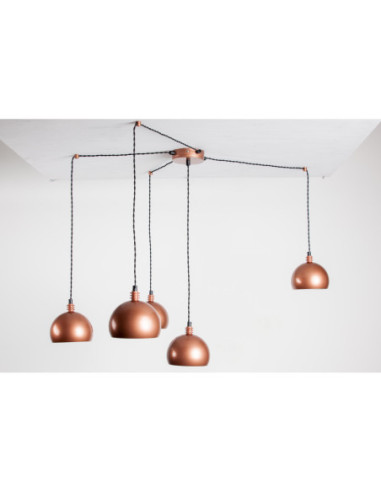 Lampa pająk TESTER 5NP/MIEDŹ/MIEDŹ