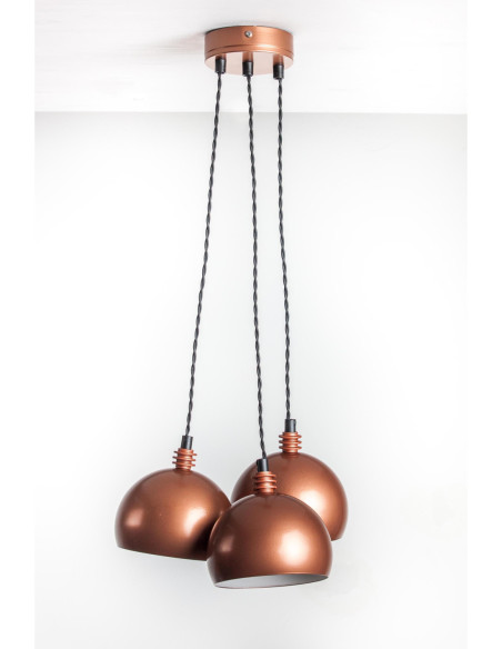 Lampa wisząca TESTER 3L/MIEDŹ/MIEDŹ