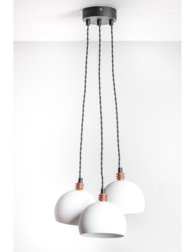 Lampa wisząca TESTER 3L/BIAŁY/CZARNY