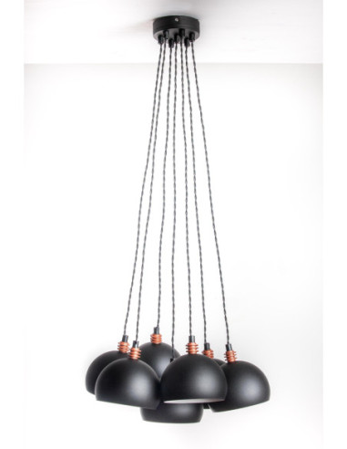 Lampa wisząca TESTER 7L/CZARNY/CZARNY