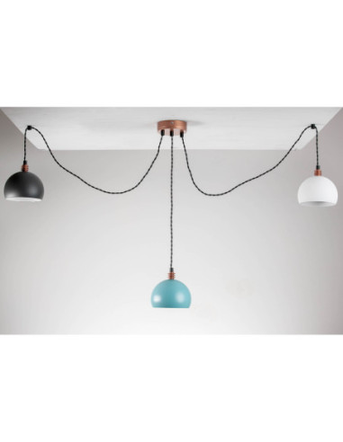 Lampa pająk TESTER 3LP/3KOLORY/MIEDŹ
