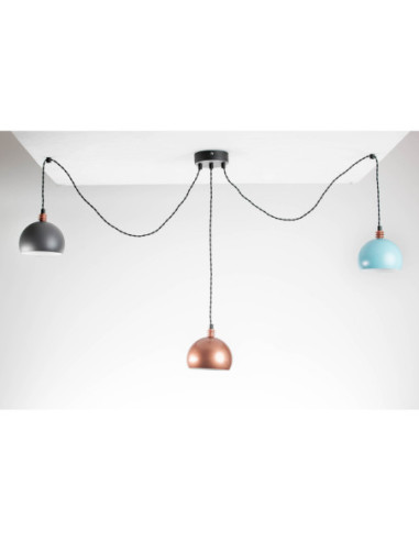 Lampa pająk TESTER 3LP/3KOLORY/CZARNA