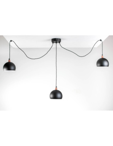 Lampa pająk TESTER 3LP/CZARNA/CZARNA