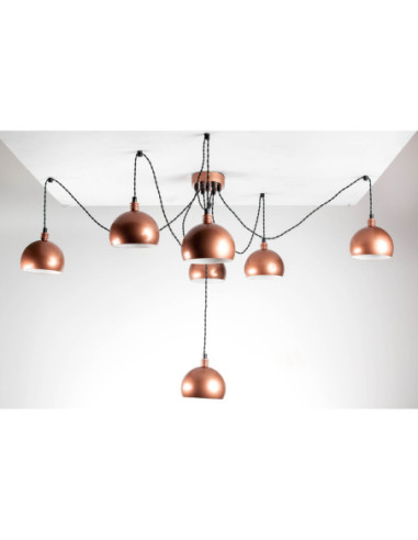 Lampa pająk TESTER 7LP/MIEDŹ/MIEDŹ