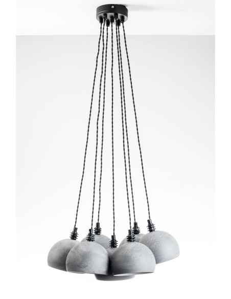 Lampa wisząca TESTER 7L/ BETON/CZARNY