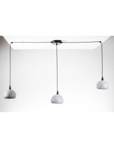 Lampa pająk TESTER 3NP/ BETON/CZARNY