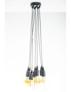 Lampa wisząca BETON 7L/CZARNY