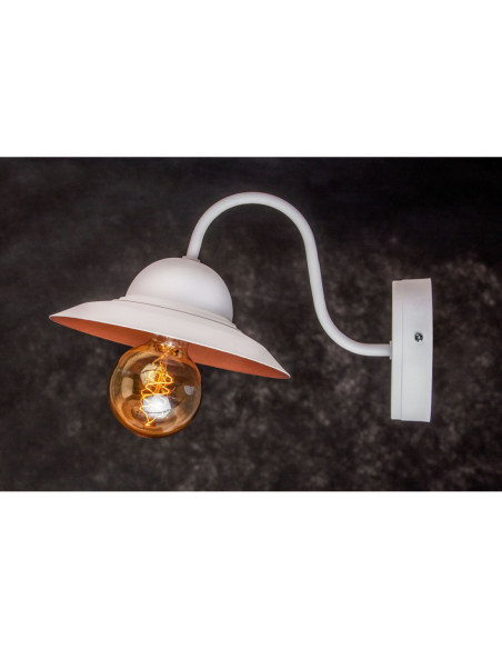 Kinkiet LOFTOWY BEA BIAŁY/MIEDŹ