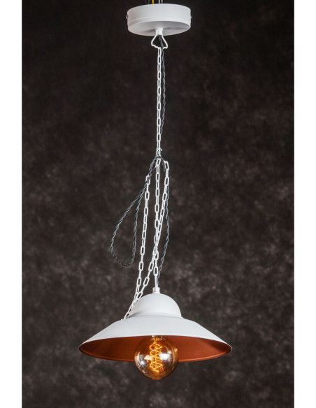 Lampa industrialna MAJA 28 BIAŁY/MIEDŹ