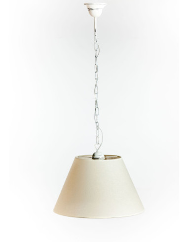 Lampa wisząca prowansalska STOŻEK ECRU ŁAŃCUCH