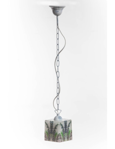 Lampa PROWANSALSKA na łańcuchu z motywem lawendy