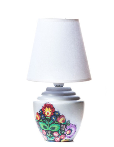 LAMPKA CERAMICZNA - FOLK /HAND MADE/