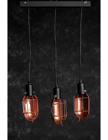 Lampa loftowa MECHANICAL 3 miedź