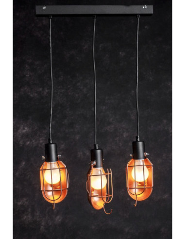 Lampa loftowa MECHANICAL 3 miedź