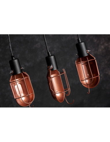 Lampa loftowa MECHANICAL 3 miedź