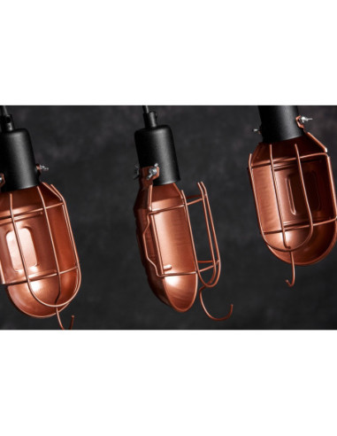 Lampa loftowa MECHANICAL 3 miedź