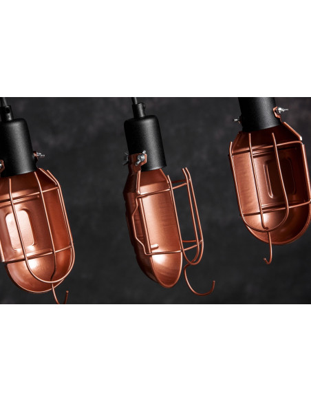 Lampa loftowa MECHANICAL 3 miedź