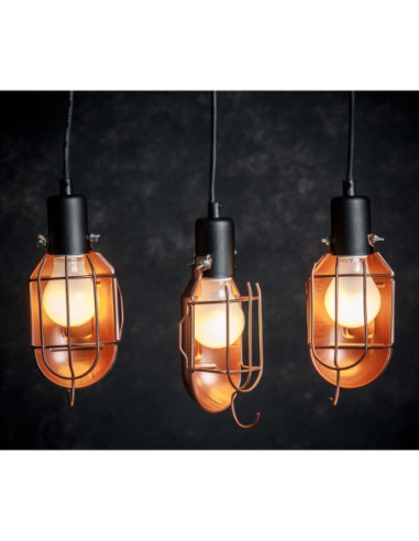 Lampa loftowa MECHANICAL 3 miedź