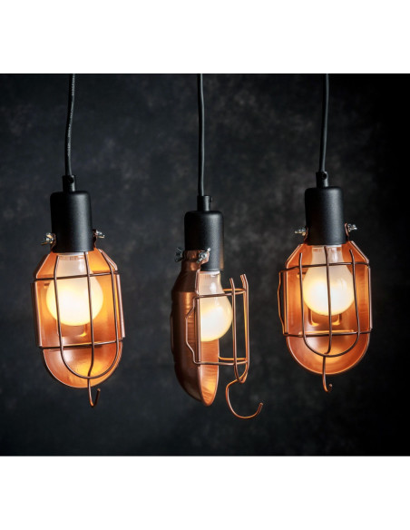 Lampa loftowa MECHANICAL 3 miedź