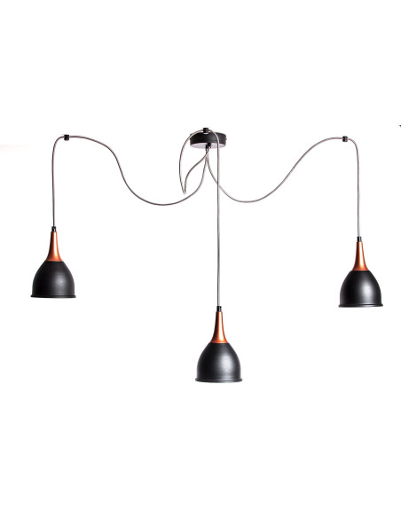 LAMPA PAJĄK- MONIC CZARNO-MIEDZIANY