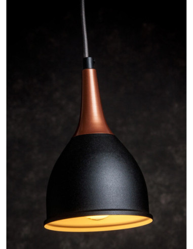 LAMPA PAJĄK- MONIC CZARNO-MIEDZIANY