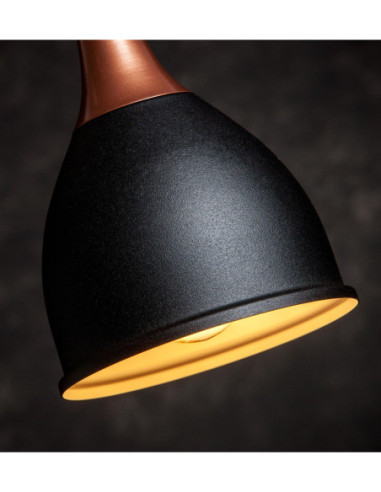 LAMPA PAJĄK- MONIC CZARNO-MIEDZIANY