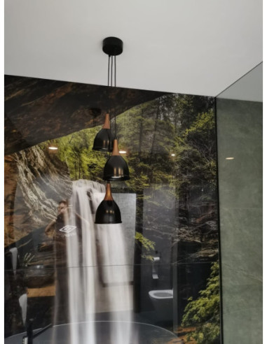 LAMPA PAJĄK- MONIC CZARNO-MIEDZIANY