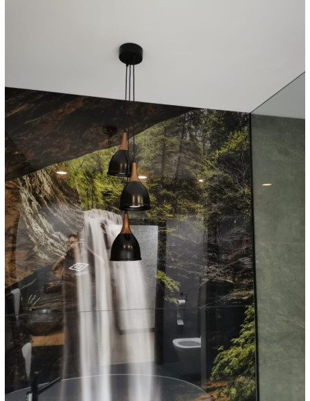 LAMPA PAJĄK- MONIC CZARNO-MIEDZIANY