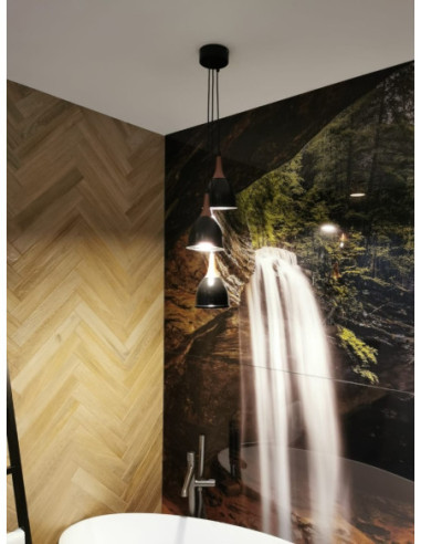 LAMPA PAJĄK- MONIC CZARNO-MIEDZIANY