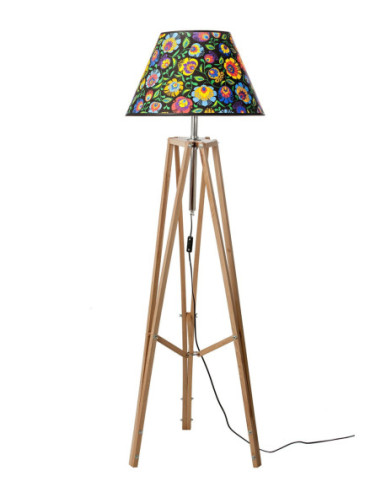 Lampa podłogowa FOLK woskowana ABAŻUR STOŻEK...