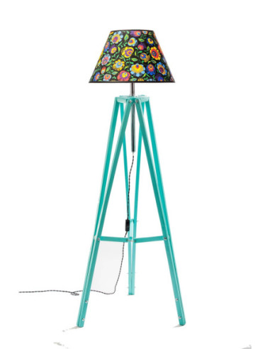 Lampa podłogowa TRIPOD kolor miętowy ABAŻUR...