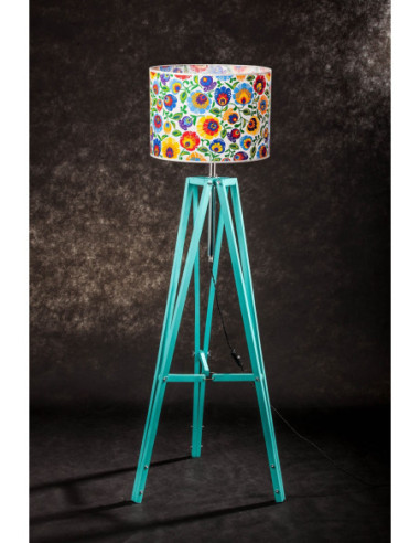 Lampa podłogowa TRIPOD kolor miętowy ABAŻUR...
