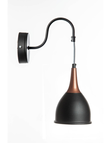 Kinkiet MONIC 1  CZARNO MIEDZIANY