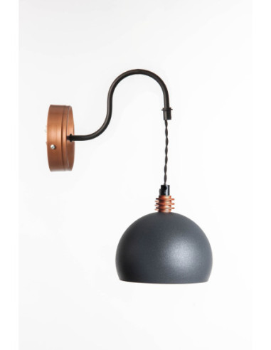 Kinkiet TESTER SZARY PERŁOWY/MIEDŹ