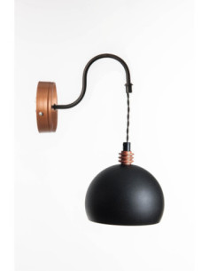 Kinkiet TESTER CZARNY/MIEDŹ