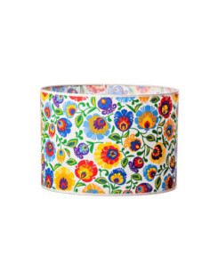 Abażur owal FOLK BIAŁY...